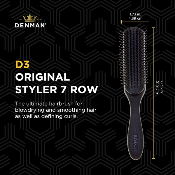 D3 7 Rows Curly Hair Brush Detangling Detangling Detangling Shaping Curls Defining Hair Brush for Men and Women