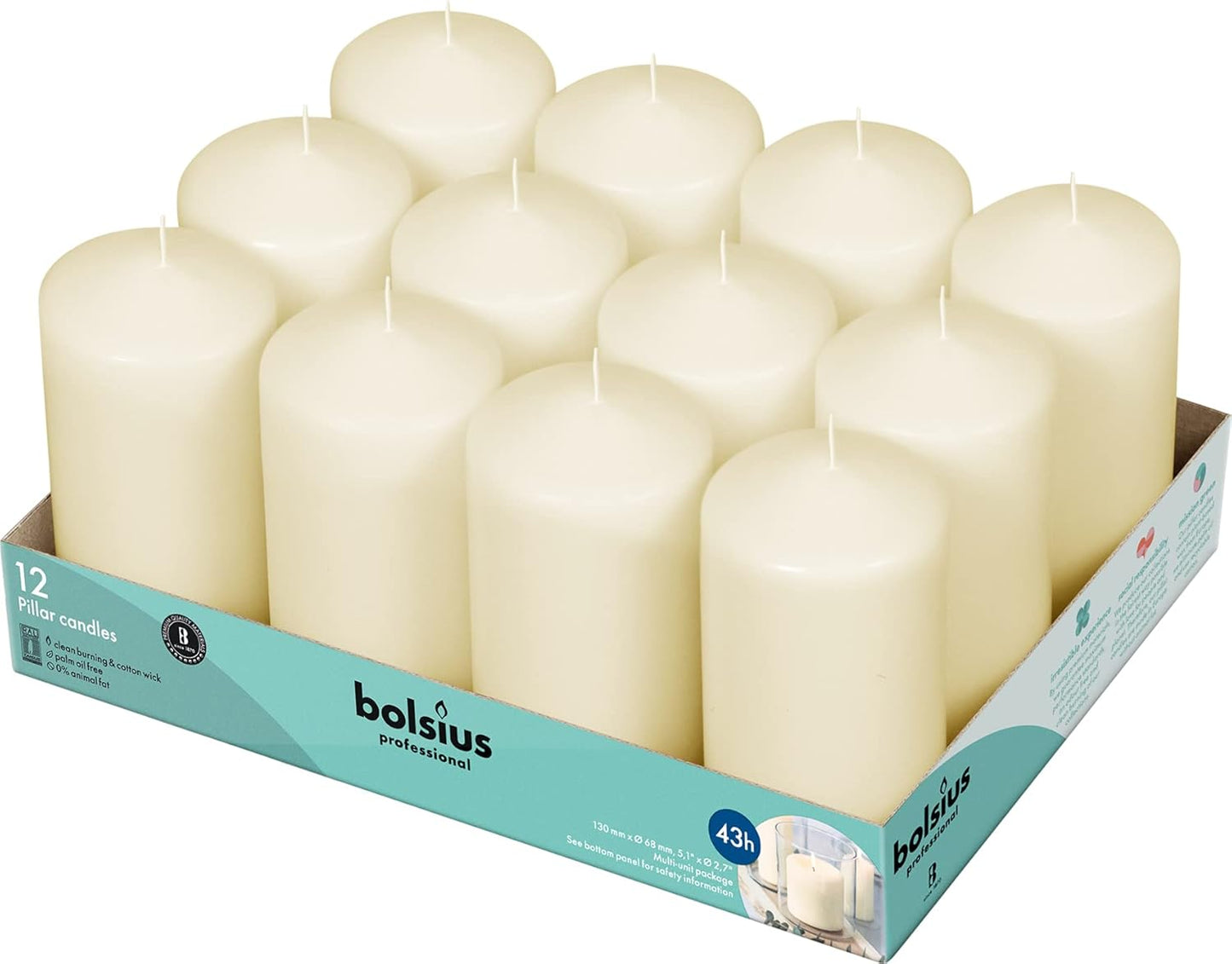 Elegant Ivory Pillar Candles Set™