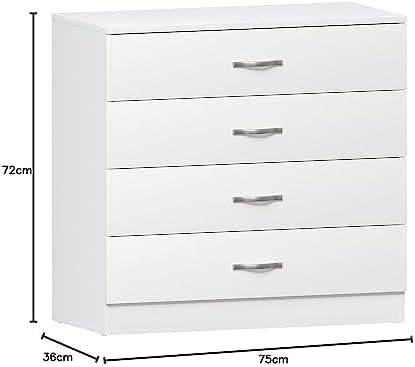 Elegant White 4-Drawer Chest™