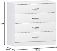 Elegant White 4-Drawer Chest™