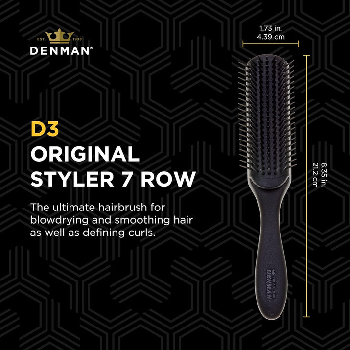 D3 7 Rows Curly Hair Brush Detangling Detangling Detangling Shaping Curls Defining Hair Brush for Men and Women
