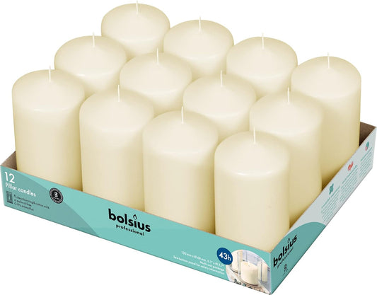 Elegant Ivory Pillar Candles Set™